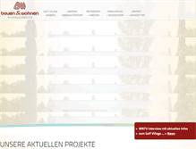 Tablet Screenshot of bauenwohnen.com